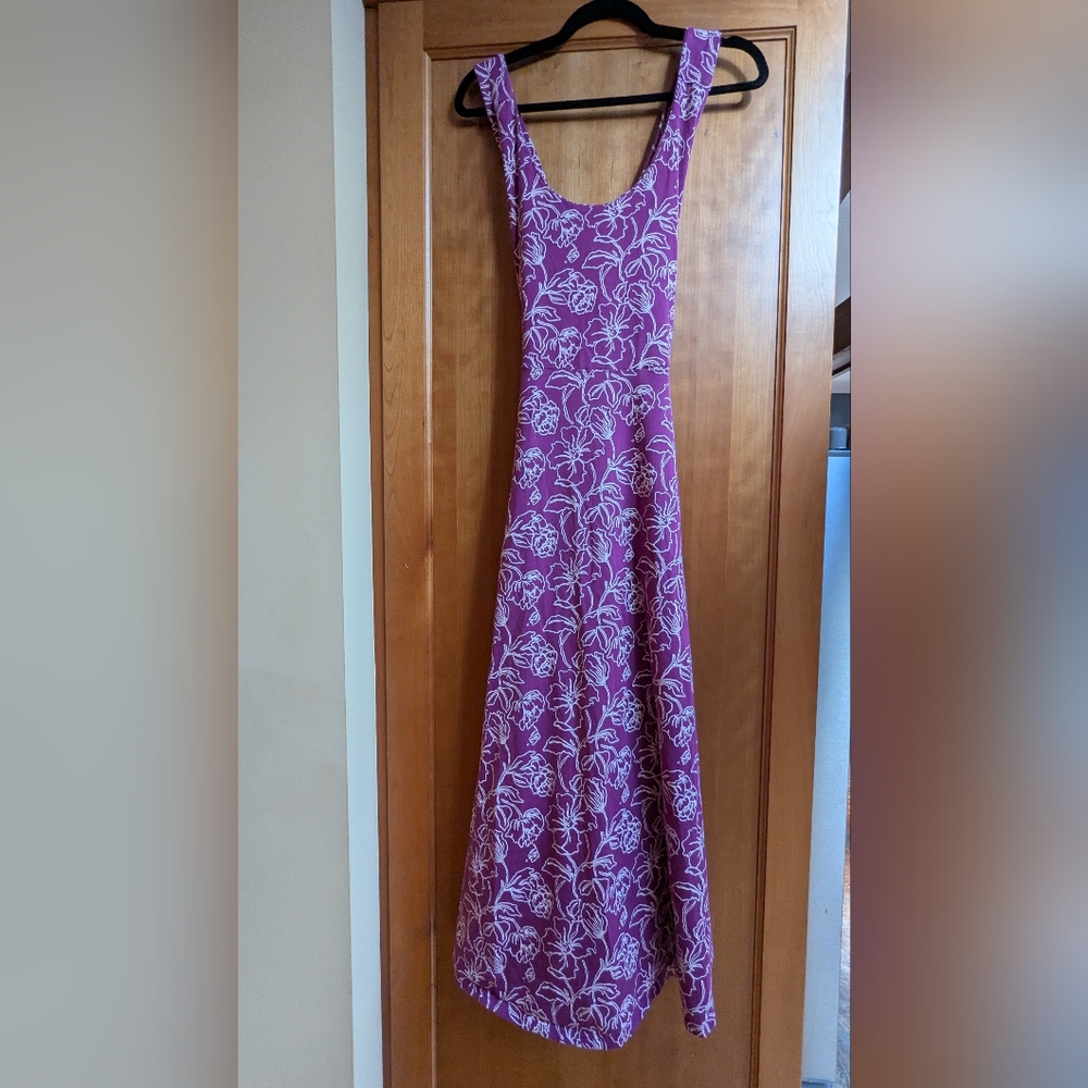 Pact Purple Floral Maxi Dress